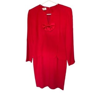 Vintage Talbots Albert Nipon Petite Red Dress in Size